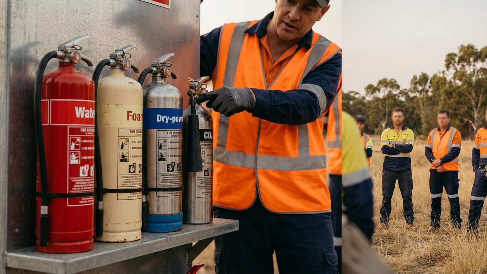 Fire Warden Course Extinguisher Selection Extinguisher selection theory during a Perth fire warden course.