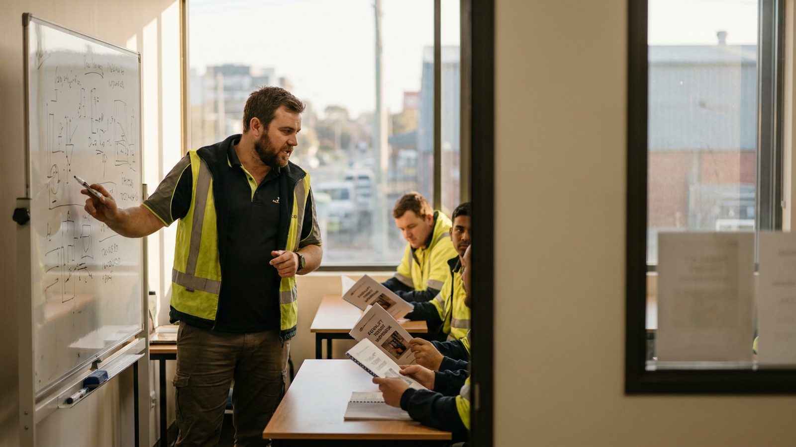 Forklift Ticket Load Chart Theory Load chart and mast tilt theory during forklift ticket Perth training.