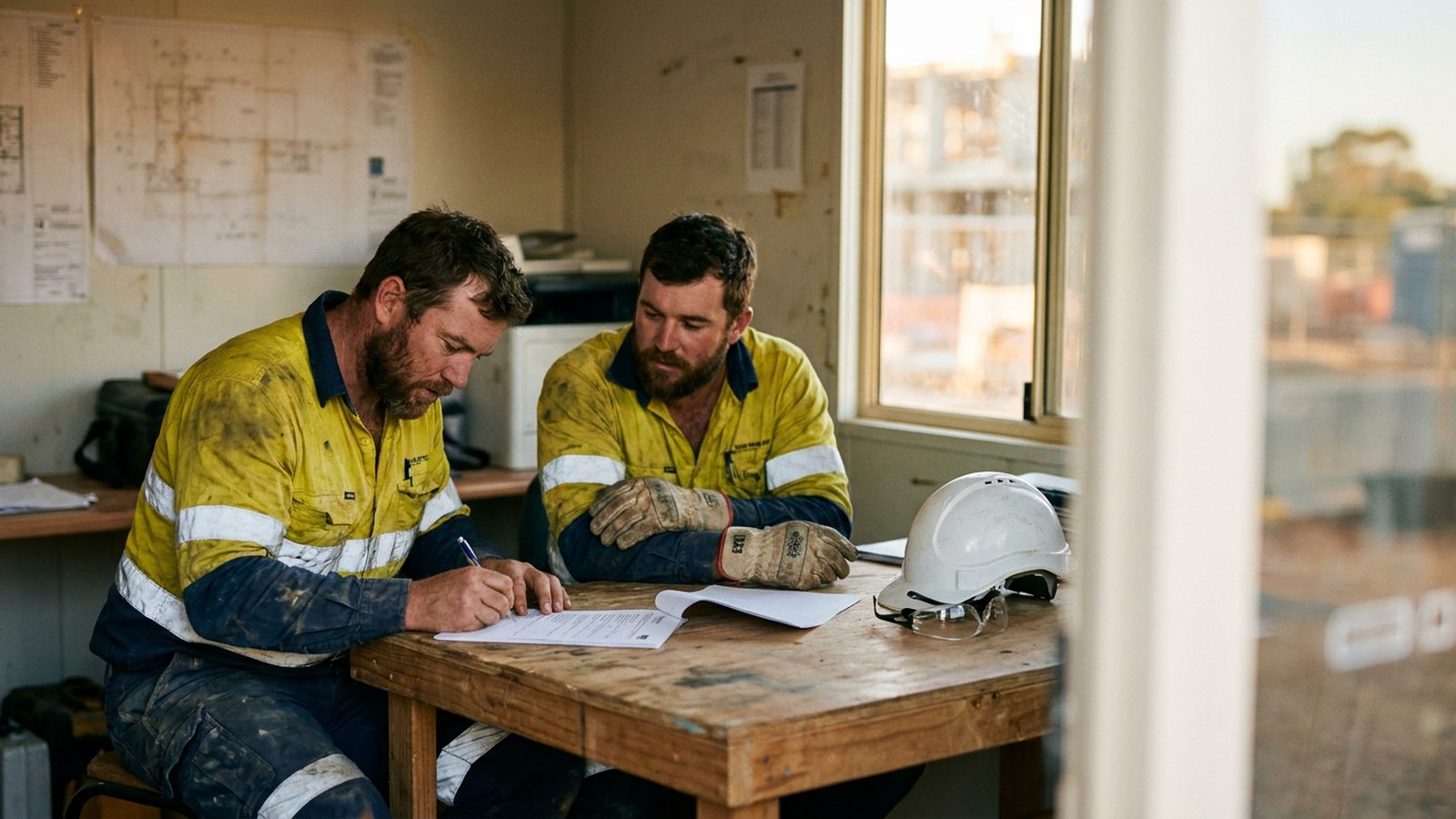 Statutory declaration witnessing step in the replace white card Perth process.
